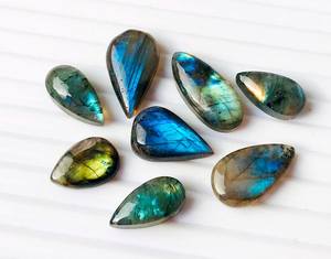 Cabochon de Labradorite Flashy Bleu Lot de pierres précieuses en vrac Pierres polies de 97 carats - Product Image 3