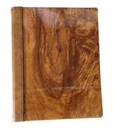 Porte-menu en bois certifié ISO, design élégant, matériau simili cuir, finition polie, format A4/A5, hôtels, restaurants