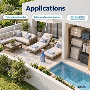 Spray detergente per cuscini da esterno 500ml senza candeggina, detergente per tessuti e tappezzerie da patio per divani, cuscini e guanciali da esterno OEM - Product Image 3