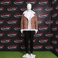 Veste en daim PU 100% authentique, doublure en fausse fourrure, fermeture éclair, coupe slim, épaisse, coupe-vent, hiver, noir, marron, veste en cuir