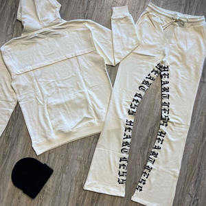 Ensembles de vêtements de sport décontractés pour hommes pour sweat à capuche imprimé bouffant pantalons de jogging mode hiver deux pièces pull pantalon confortable hiver - Product Image 4