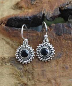 Boho Style classique boucles d'oreilles bijoux pour femmes bijoux en argent 925 argent Sterling noir Onyx pierres précieuses boucles d'oreilles faites à la main cadeau - Product Image 2