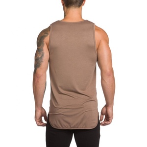 Camisetas sin mangas transpirables informales de talla grande para hombre, estampado de seda de secado rápido, tejido 100% de algodón, logotipo personalizado para culturismo OEM - Product Image 4