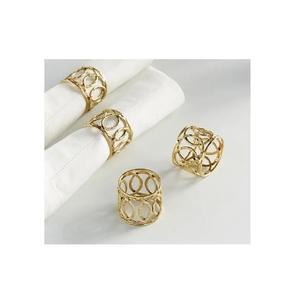 Soporte de anillo de servilleta de Metal de latón acabado a mano de alta calidad, Decoración de mesa, fabricante de anillo de servilleta de boda, venta al por mayor - Product Image 2