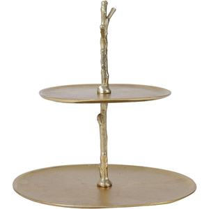 Soporte para Pastel de Metal Fundido de 2 Niveles de Alta Calidad, Diseño Elegante y Resistente para Bodas y Fiestas, Decoraciones de Mesa Duraderas y Estilosas - Product Image 1