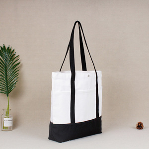 Prix de gros Sacs fourre-tout en toile à rayures personnalisés avec fermeture à lacets et logo imprimé personnalisé pour les femmes - Product Image 4