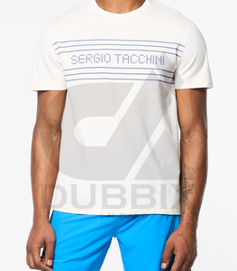 Camiseta estampada para hombre con camiseta de algodón 100% personalizable, pegatina de diseño impreso con logotipo de color, camiseta Ringer - Product Image 1