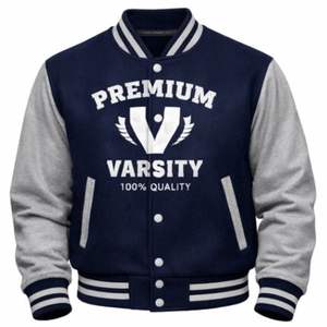 Chaqueta Varsity Premium Unisex de Invierno con Logotipo Bordado Personalizado en la Parte Delantera, Cuello Alto, Transpirable, Resistente al Viento, Estilo Urbano - Product Image 4