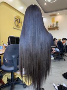 Pelucas de Cabello Remy Vietnamita Liso Sedoso, Teñido con Mechas, Trama Única, Todos los Colores - Product Image 4
