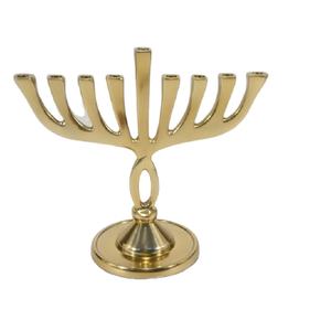 Whole Sale Golden Brass Festival Menorah Hanukkah <b>Pipes</b> <b>Stand</b> for Indoor and Outdoor Decorative Item - Product Image 1