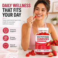 Gommes multivitaminées à la pectine standardisée pour adultes, saveur fraise, haute biodisponibilité, vitalité quotidienne, améliore l'immunité, 2