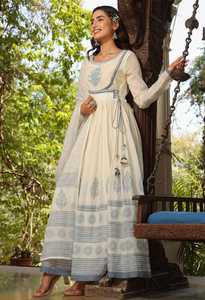 Costume en coton uni Salwar Kameez, costume indien en coton, magnifique robe de soirée - Product Image 2