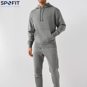 Low Price Men's Casual Solid Tracksuit Sports Sweat Suit High Quality 100% Cotton <b>Fleece</b> Lightweight Breathable Training Jogging - Product Image 1