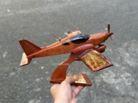 Modelo de Avión Bristell de Madera de Caoba, Envergadura de 26 cm, Duradero, Hecho en Vietnam, Recuerdo, Regalo