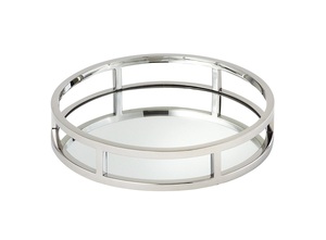 Decorative Tray Modern Design Iron <b>Mirror</b> Tray for Home Hotels Restaurant Christmas Best Quality <b>Mirror</b> Tray Indian Handicrafts - Product Image 3