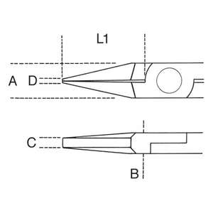BETA Multi-Pack Smooth <b>Flat</b> Short <b>Nose</b> <b>Pliers</b> with Bi-Material Handles - Product Image 2