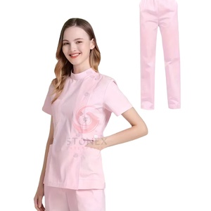 Customized Medical Scrub Uniform Hospital Staff Scrubs <b>Set</b> Top and Pants Cheap Price Nursing Uniform Unisex Knitted Fabric - Product Image 1