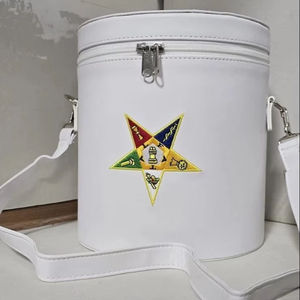 เคส Masonic regalia shliner fezzes พร้อมปักทอง/เงินทำด้วยมือหนังเทียมปรับแต่งสีและโลโก้ได้ - Product Image 4