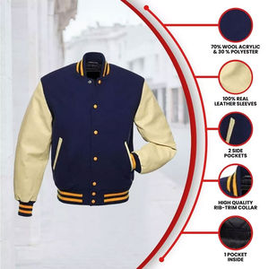 Vestes d'université nouveau design pour hommes-Manteaux athlétiques personnalisés de style baseball (inspiré du streetwear) - Product Image 2