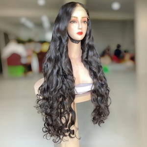 Peluca de cabello humano vietnamita 100% de alta calidad, pelucas delanteras de encaje con cierre, cabello ondulado crudo - Product Image 3