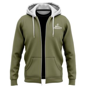 Sudadera con Capucha para Hombre, con Cierre, Informal, de Forro Polar, Color Sólido, Cálida, para Uso Diario, Sudadera con Capucha de Invierno para Hombre - Product Image 1