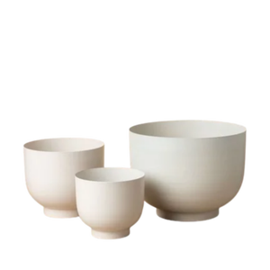 Pot de fleur de table de couleur blanche de forme ronde pour la décoration de vaisselle ensemble de 3 meilleures jardinières de conception pour la décoration de sol à la maison - Product Image 1