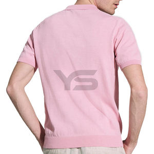 Camiseta Polo de manga corta ajustada informal personalizada para hombre, Jersey transpirable de tela con color sólido y logotipo impreso para golf - Product Image 2