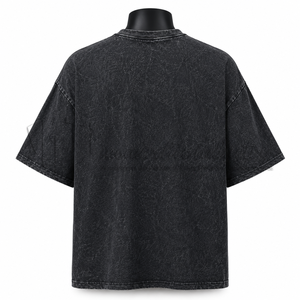 Camiseta Gráfica de Algodón Grueso Personalizada, Lavado Ácido, Estilo Urbano Oversize, Marca Privada - Product Image 2