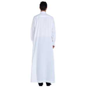 Vente en gros de vêtements Usine islamique de Dubaï de haute qualité Oman Jubba Designs White Arabia Jubbah Thobe Saudia - Product Image 4