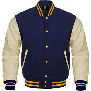 เสื้อแจ็คเก็ตเบสบอล Letterman นักบินทิ้งระเบิดคุณภาพระดับพรีเมียมของกองทัพเรือ - Product Image 6