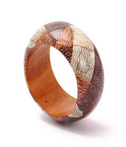 Pulsera de madera de diseño moderno para mujer, brazalete de madera para fiestas, venta personalizada - Product Image 5
