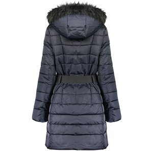 Parka longue à capuche pour femme, fermeture éclair, rembourrage en polyester isolé, imperméable, coupe-vent, respirant, manteau d'hiver confortable pour temps froid - Product Image 4