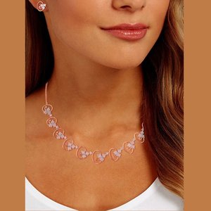 Conjunto de Collar de Diamantes Azura Hype en Oro Amarillo de 14 Quilates, Elegante para Bodas - Product Image 3