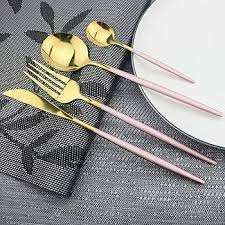 Juego de Cubiertos de Acero Inoxidable Dorado Pulido de Primera Calidad, Ecológico, para Regalos - Product Image 4