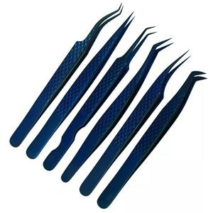 Pinzas de acero inoxidable para cejas, Clip de cabeza inclinada personalizado de alta calidad, venta al por mayor, paquete de artículos OEM - Product Image 3