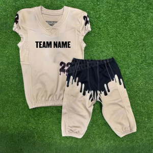 Venta al por mayor de uniformes de fútbol americano de diseño personalizado establece camisetas de poliéster transpirable Opción de talla grande para uso deportivo en Pakistán - Product Image 3