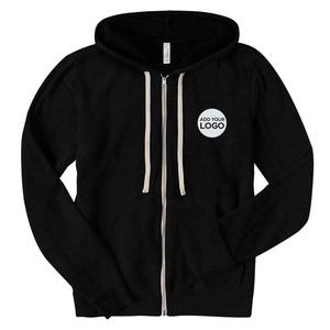 Sweat à capuche unisexe Bella + Canvas, léger, à fermeture éclair intégrale, en tissu tri-blend - Product Image 2