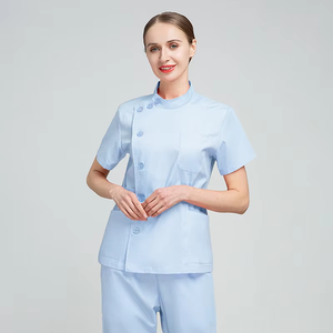 Derniers ensembles de gommages d'allaitement unisexe de haute qualité gommages médicaux élégants à manches courtes Techniques imprimées personnalisé OEM hôpital unisexe - Product Image 3