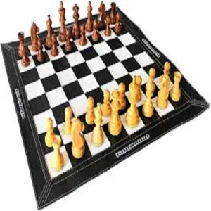 קלאסי עץ בודק משחק עם לוח עץ סט שחמט