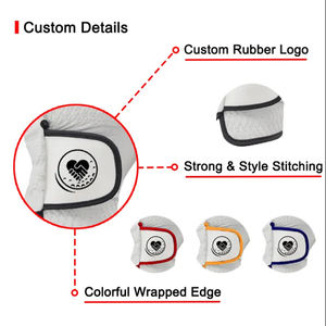 Fabricant de gants de golf personnalisés Logo brodé OEM Gants de golf météo pour hommes en cuir de mouton - Product Image 5