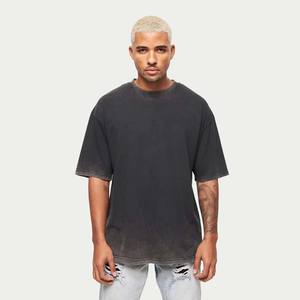 เสื้อยืดล้างกรดสไตล์วินเทจแบบไม่มีลายออกแบบโลโก้ได้ตามต้องการ - Product Image 1