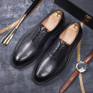 Chaussures Derby en cuir polyvalentes pour hommes, chaussures habillées classiques à lacets pour un usage quotidien et professionnel, chaussures en cuir véritable respirantes - Product Image 2