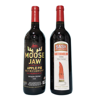 Étiquettes personnalisées de qualité supérieure pour bouteilles de vodka et de vin, imperméables, motif pastèque