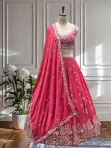 Lehenga choli งานปักลวดลายตามลำดับสำหรับงานแต่งงานและงานเลี้ยง - Product Image 6