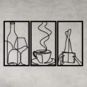 Cadre noir de conception verticale d'art de mur de fer pour accrocher pour des célébrations d'anniversaire de mariage de Diwali Ramadan - Product Image 3