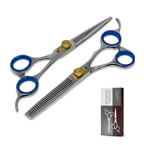 Ensemble de ciseaux de coiffure professionnels en acier japonais, ultra-affûtés, pour barbier, ciseaux à effiler, ensemble de ciseaux de salon, emballage personnalisé - Product Image 1