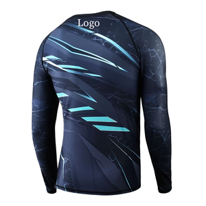 En vente! Chemise de compression anti-UV et respirante à manches longues pour homme BJJ MMA Rashguard pour la salle de sport et l'entraînement BJJ - Product Image 4