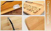 Support de livre en bois pour la lecture Lot de 2 porte-livre pliable en bois support de cuisine tour support de lecture pour manuel ordinateur portable