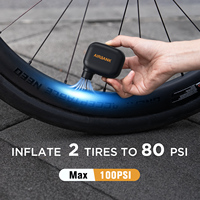 Mini-compresseur d'air portable pour pneus, gonflage rapide, pompe à vélo électrique alimentée par batterie