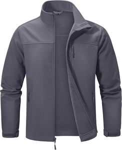 OEM Custom Men's Winter Waterproof Breathable Windproof Softshell Jacket with Stand Collar and Front Logo Made in Pakistan - Product Image 1